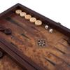 17" inch Handmade Elegant Backgammon Sets for Adults Wood Art Wooden Backgammon Board Set | Solid Rosewood Xmas Gifts for Him, Dad, Anniversary view 4