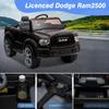 12V Ride on Toys for Kids 4-8, Licensed Ram 2500, Electric Car for Kids, with Remote Control, LED Light/Music/MP3, Back Storage & Cup Holder, Suitable for 3+ (Black) view 2