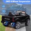 12V Ride on Toys for Kids 4-8, Licensed Ram 2500, Electric Car for Kids, with Remote Control, LED Light/Music/MP3, Back Storage & Cup Holder, Suitable for 3+ (Black) view 3