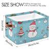 STAYTOP Cute Christmas Snowman Large Storage Basket Collapsible Storage Bins Waterproof Laundry Basket with Handle,Used for Home Closets, Offices, Bedrooms 2PCS view 3
