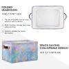 STAYTOP Dreamy Christmas Snowflakes Large Storage Basket Collapsible Storage Bins Waterproof Laundry Basket with Handle,Used for Home Closets, Offices, Bedrooms 2PCS view 2