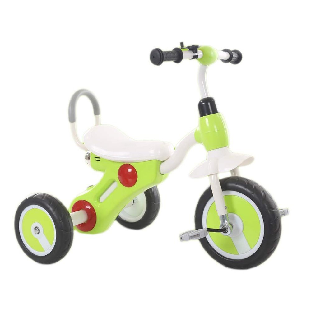 3UOOWWFA Tricycle Trike, 3-in-1 Multifunctional Tricycle with Music Function for Primary Child Carrying, Outdoor Tricycle for 1-5 Year Old Baby, 57x57x74cm (Color: Yellow)