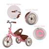 3UOOWWFA Tricycle Trike - Kids Tricycle with Adjustable Seat/Storage Basket, for 2-5 Year Old Boys/Girls, Portable Toddler Pedal (Color: Pink) view 3