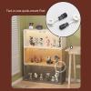 2 Layer Display Cabinets With Acrylic Doors, Figures Display Case, Collectibles Organizer, Floor Standing/Countertop Toy Models Storage Showcase For Home Office Playroom(White,80x30x35CM/31.50x11.81x1 view 4
