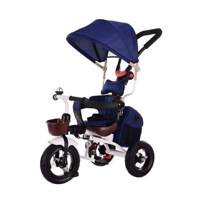 3UOOWWFA Tricycle Trike, Brake Multifunctional 4 in 1 Tricycle Easy to Fold, Outdoor Tricycle for Babies 1-6 Years Old, 3 Colors, 95x73x55cm (Color: Red)