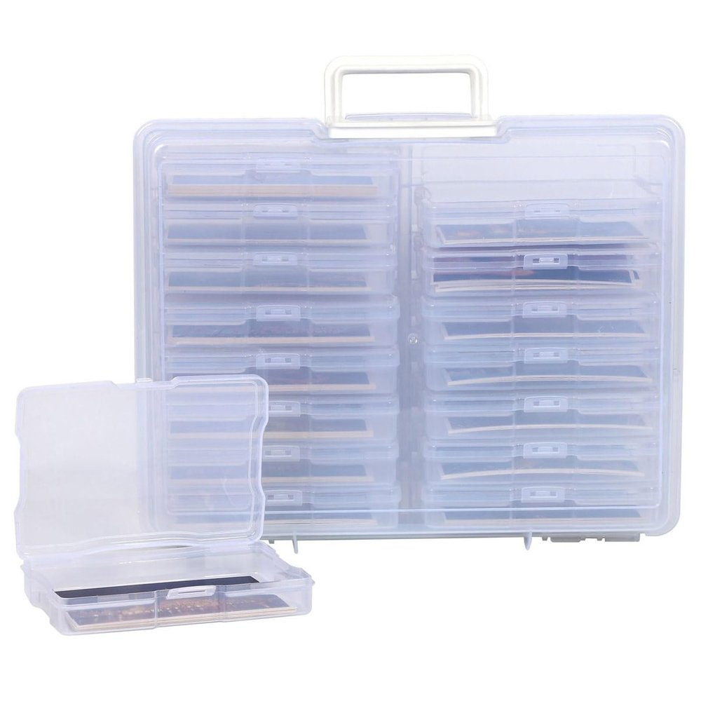 Acrylic Storage Box Set Clear Photo Container Large Capacity Smooth Edge Burr Free Dustproof Transparent Photo Organizer Box