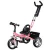 3UOOWWFA Tricycle Trike - 2in1 Kids' Tricycle with Push Handle/Rubber Wheels/Safety Harness, for 1-5 Year Old Boys/Girls, Toddler Bike (Color: White) view 1