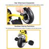 3UOOWWFA Tricycle Trike - 2in1 Kids' Tricycle with Push Handle/Rubber Wheels/Safety Harness, for 1-5 Year Old Boys/Girls, Toddler Bike (Color: White) view 4