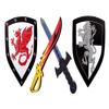 Dusky Shark Foam Swords & Shields 2-Pack  Ninja Warrior Theme view 1