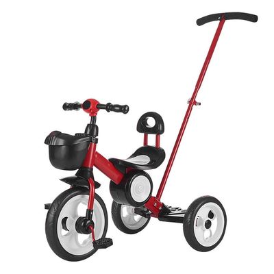 3UOOWWFA Tricycle Trike, Multifunctional 3 in 1 Tricycle for Kids, with Hand Putter, 2-6 Years Old Baby Outdoor Tricycle Bicycle Storage Design, 3 Colors (Color: Red)