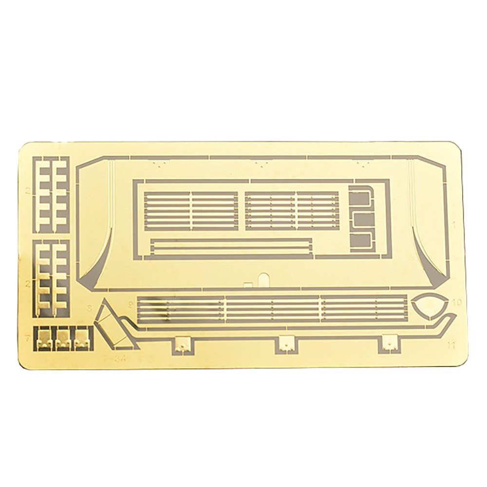 1/35 Scale Alloy Etched Metal Upgrade Set for Soviet T-34 Tank Model, Engine Deck Detailing Kit