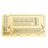1/35 Scale Alloy Etched Metal Upgrade Set for Soviet T-34 Tank Model, Engine Deck Detailing Kit view 1