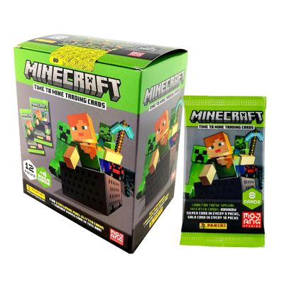 Panini Minecraft Mega Box Official Trading Cards, 72 Cards per Box, Exclusive Foil Parallels, Rare Inserts, Great Gift for Kids & Gamers