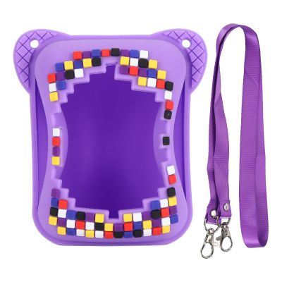GOTOTOP Pink Silicone Cover Case for BITZEE Interactive Toy Digital Pet, Travel Storage Bag, with Lanyard, Christmas, Thanksgiving, Birthdays (#2)