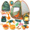 CraftBud Kids Camping Set with Tent - Pop Up Tent, Kids Play Tent Outdoor Toys Camping Tools Set Gift for Girls Age 3 4 5 6 Year Old Birthday Christmas view 1