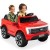 Best Choice Products Licensed Ford F-150 Lightning Truck Kids 24V 2-Seater Electric Ride On Car Toy w/ 132lb Weight Capacity, Parent Control - Red view 1