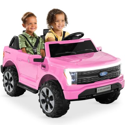 Best Choice Products Licensed Ford F-150 Lightning Truck Kids 24V 2-Seater Electric Ride On Car Toy w/ 132lb Weight Capacity, Parent Control - Pink