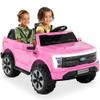 Best Choice Products Licensed Ford F-150 Lightning Truck Kids 24V 2-Seater Electric Ride On Car Toy w/ 132lb Weight Capacity, Parent Control - Pink view 1