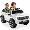 Best Choice Products Licensed Ford F-150 Lightning Truck Kids 24V 2-Seater Electric Ride On Car Toy w/ 132lb Weight Capacity, Parent Control - White view 1
