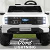 Best Choice Products Licensed Ford F-150 Lightning Truck Kids 24V 2-Seater Electric Ride On Car Toy w/ 132lb Weight Capacity, Parent Control - White view 2