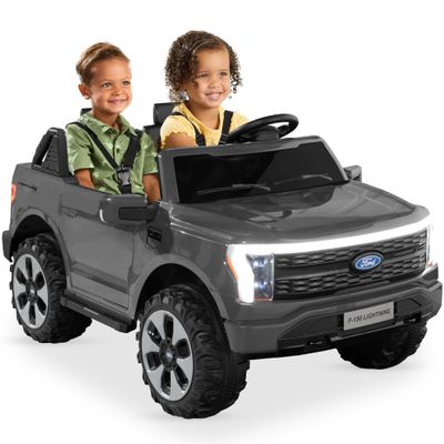 Best Choice Products Licensed Ford F-150 Lightning Truck Kids 24V 2-Seater Electric Ride On Car Toy w/ 132lb Weight Capacity, Parent Control - Gray