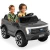 Best Choice Products Licensed Ford F-150 Lightning Truck Kids 24V 2-Seater Electric Ride On Car Toy w/ 132lb Weight Capacity, Parent Control - Gray view 1