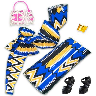 Koolorez Aisha Outfit - Complete Baby Doll Clothes and Accessories - Lovely Baby Doll Outfits for Celebrating Diversity - Babydoll Clothes for Inclusive Play