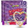 30 Necklaces - Individually Wrapped Edible Jewelry - Assorted Fruity Flavors - 3 Individual Bags of 10 -Perfect for Party Favors and Goodie Bags - Gluten-Free, Nut-Free, Kosher view 1