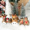5pcs 3D Printed Christmas Reindeers with Santa Hat and Scarf, Articulated Mini Reindeers, Fidget Christmas Animal Reindeers, Fidget Mini Animal Toy - AR001-5X view 1