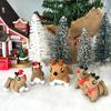 5pcs 3D Printed Christmas Reindeers with Santa Hat and Scarf, Articulated Mini Reindeers, Fidget Christmas Animal Reindeers, Fidget Mini Animal Toy - AR001-5X view 2