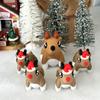 5pcs 3D Printed Christmas Reindeers with Santa Hat, Articulated Mini Reindeers, Fidget Christmas Animal Reindeers, Fidget Mini Animal Toy - AR001-5X view 1