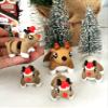 5pcs 3D Printed Christmas Reindeers with Santa Hat, Articulated Mini Reindeers, Fidget Christmas Animal Reindeers, Fidget Mini Animal Toy - AR001-5X view 2