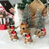 5pcs 3D Printed Christmas Reindeers with Santa Hat, Articulated Mini Reindeers, Fidget Christmas Animal Reindeers, Fidget Mini Animal Toy - AR001-5X view 3