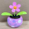 Rosojodg Pink Flower Solar Powered Dancing in Colorful Shape Flip Flap Animated Bobblehead Dancer Window Sun Catcher Car Dashboard Decor Solar Power Kits,Learning and Education view 1