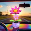 Rosojodg Pink Flower Solar Powered Dancing in Colorful Shape Flip Flap Animated Bobblehead Dancer Window Sun Catcher Car Dashboard Decor Solar Power Kits,Learning and Education view 4