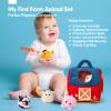hahaland Baby Surprise Barn with Stuffed Farm Animals and Musical Crab view 2