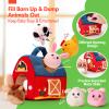 hahaland Baby Surprise Barn with Stuffed Farm Animals and Musical Crab view 4