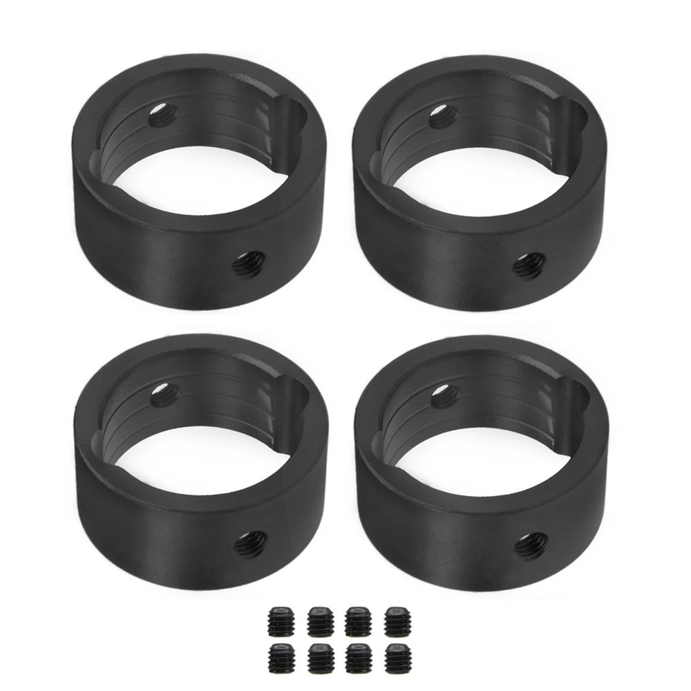 HLSONHENGM 4pcs Metal Drive Cup Reinforcement Ring Differential Drive Cup Sleeve for 1/5 X-MAXX 1/6 XRT RC Car Upgrade Parts(Black)