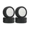 HLSONHENGM 4Pcs 50mm Rubber Tire Tyre Wheel for SG1603 SG1604 SG1605 UDIRC UD1601 UD1602 UD1603 UD1604 1/16 RC Car Upgrade Parts(White) view 1