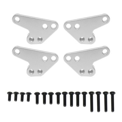 HLSONHENGM Metal Front and Rear Shock Absorber Lower Mount Bracket for 1/10 MAXX WideMaxx Upgrade Parts Accessories(Silver)