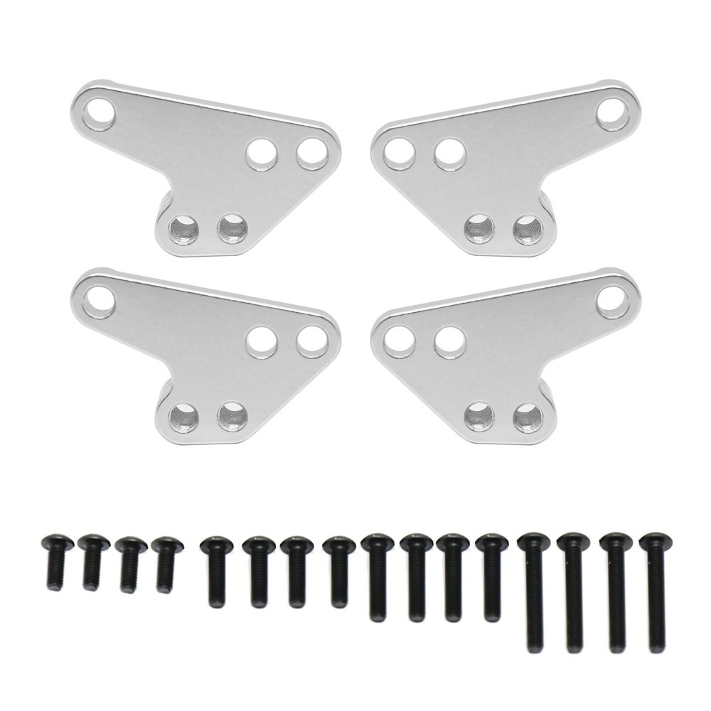 HLSONHENGM Metal Front and Rear Shock Absorber Lower Mount Bracket for 1/10 MAXX WideMaxx Upgrade Parts Accessories(Silver)