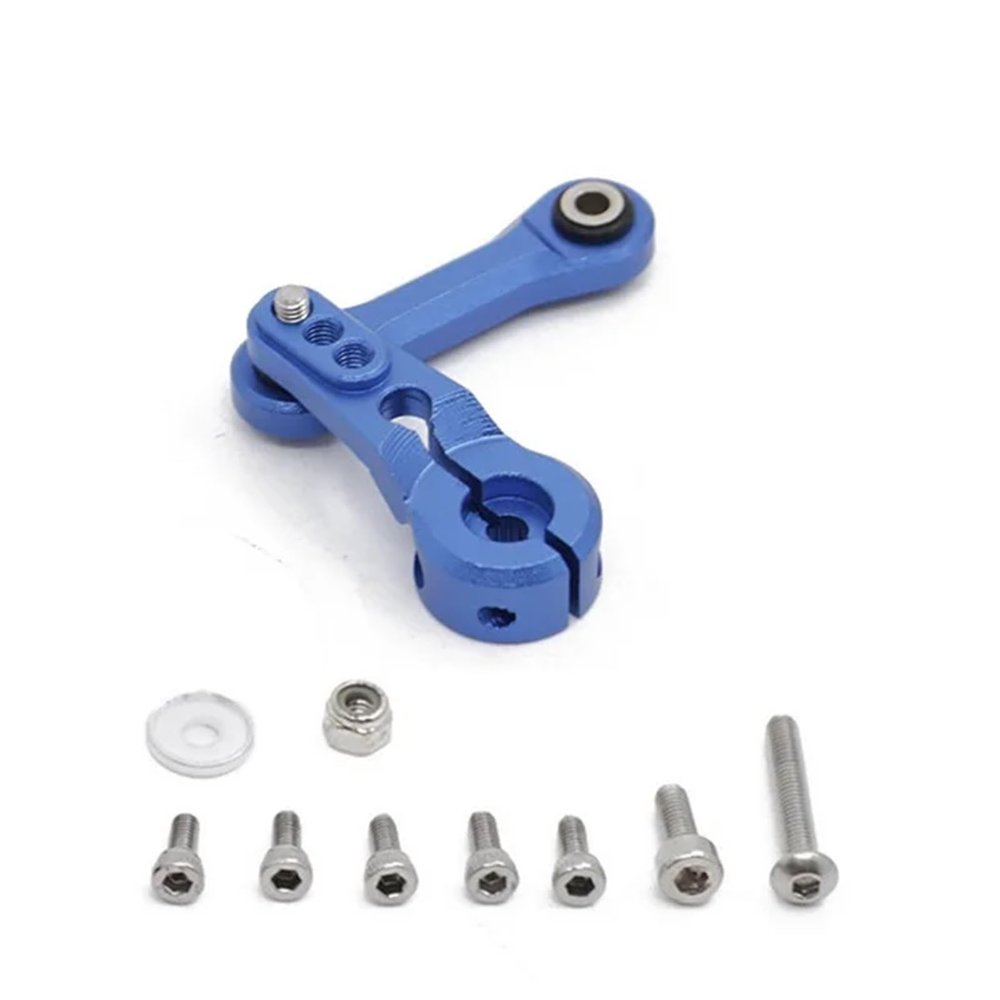 HLSONHENGM 25T Servo Arm Steering Link Rod for 1/7 Infraction Mo-jave 1/8 Kr-aton Se-nton Ty-phon Ta-Lion Outcast Upgrade Parts(Blue)