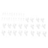 RC Airplane Foam Fixed Wing Aircraft Control Horns Clevis Kit Plug Type Rudder Angle 20 Sets DIY Parts view 3