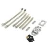 HLSONHENGM MN82 LC79 Metal Rear Axle Shock Absorber Leaf Springs and Fixed Seat Mount Bracket Set 1/12 RC Car Upgrade Parts Accessories(Silver) view 1