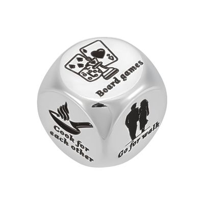 UNICRAFTALE Anniversary Couple Gifts 1Set Stainless Steel Activity Decision Dice Date Night Decision Dice Gifts 6 Sides Activity Dicision with Gift Box Valentines Wedding Birthday Christmas Day Gift