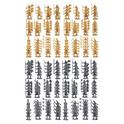 CoudarTitie 200 Pieces Toy Soldiers for Creative Play - Suitable for All Ages, Gold Black