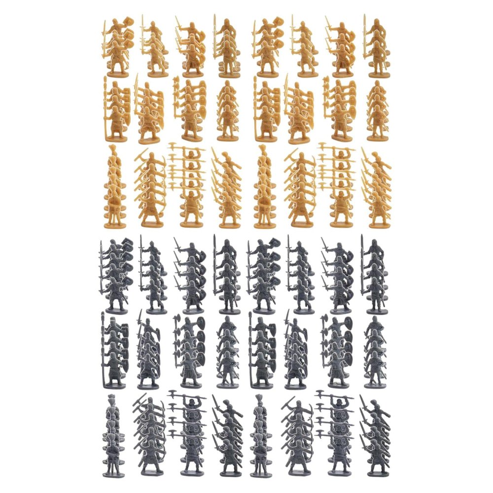 CoudarTitie 200 Pieces Toy Soldiers for Creative Play - Suitable for All Ages, Gold Black