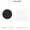 100PCS Miniature Bases with 120PCS Adhesive, 32mm/1.26inch Black Round Plastic Model Bases for Gaming Miniatures or Wargames Boardgaming Table Games view 2