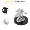 100PCS Miniature Bases with 120PCS Adhesive, 32mm/1.26inch Black Round Plastic Model Bases for Gaming Miniatures or Wargames Boardgaming Table Games view 4