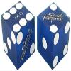 Authentic Lake Tahoe Reno Nevada Non-Vegas Casino Table-Played Craps Dice Set with Pouch, Full Stick of 5 Matching Serial Numbers - Reno Sands Regency (Blue Frosted) view 3